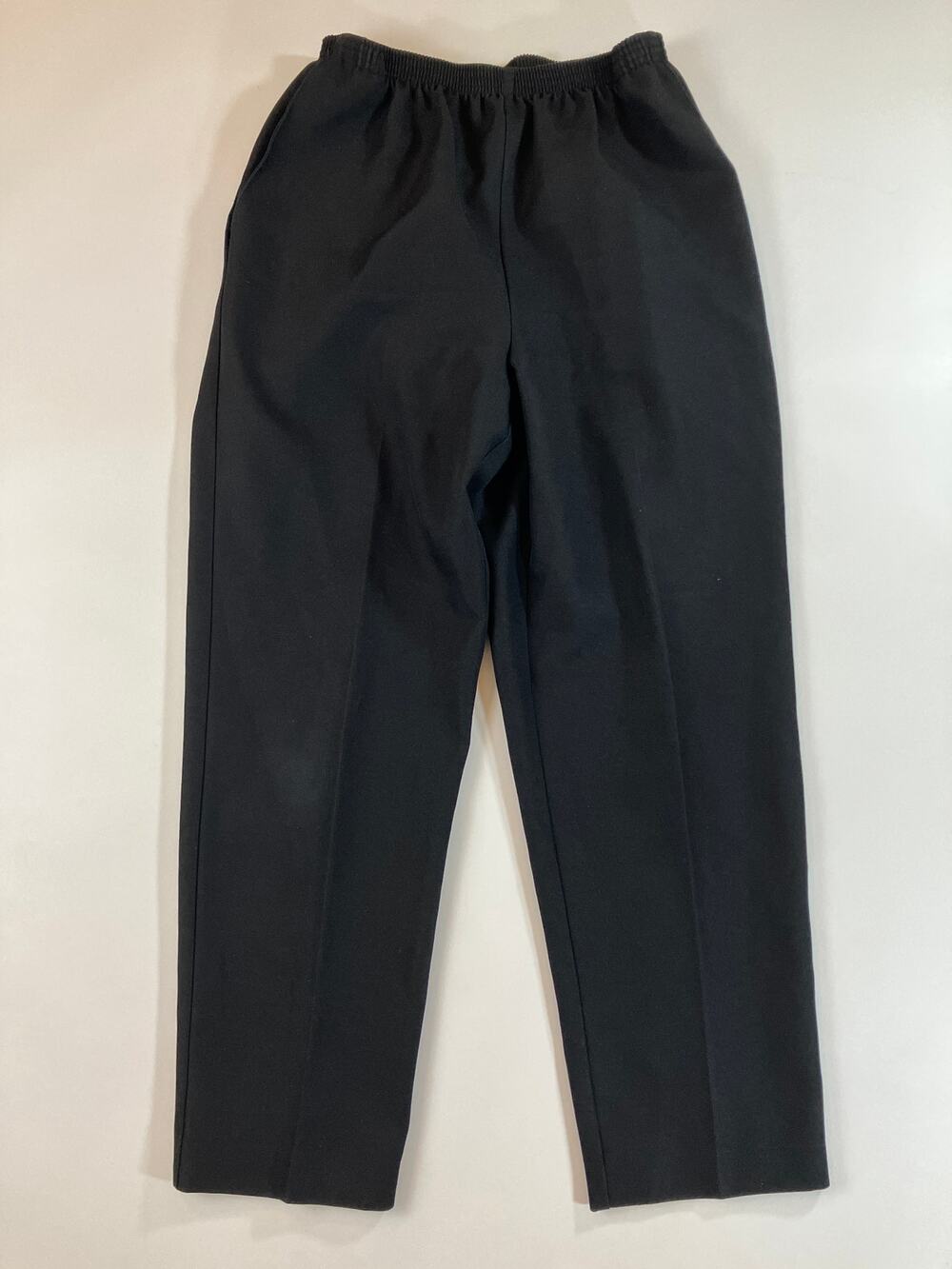 Alfred Dunner Women’s 12 Black Pull On Pants Straight Leg Polyester Made USA